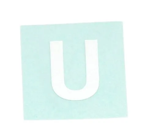 61-7397-62 字符印章U白色15毫米 CL15W-U