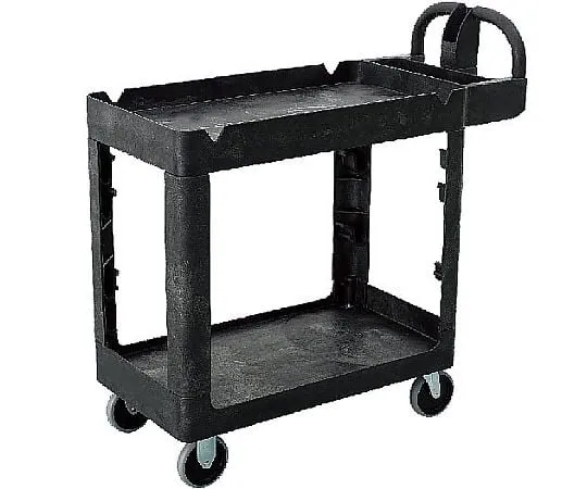 62-6590-53　Trust Shelf Utility Cart 2-Level Black　4044
