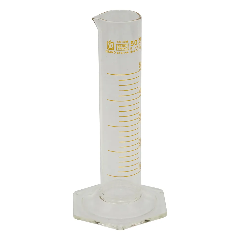 4-2447-01-57　Graduated Cylinder (thick type) 50mL with Chinese Calibration Certificate　42028