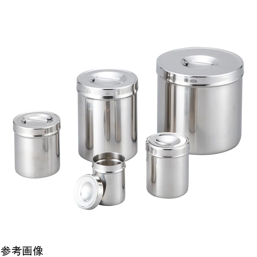 4-3757-01　Stainless Steel Can with Lid 0.22 L　6282