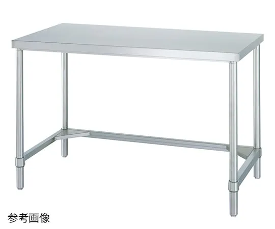 1-6567-21　不锈钢工作台 (3边框型) 600 x 900 x 800 mm　WT-9060