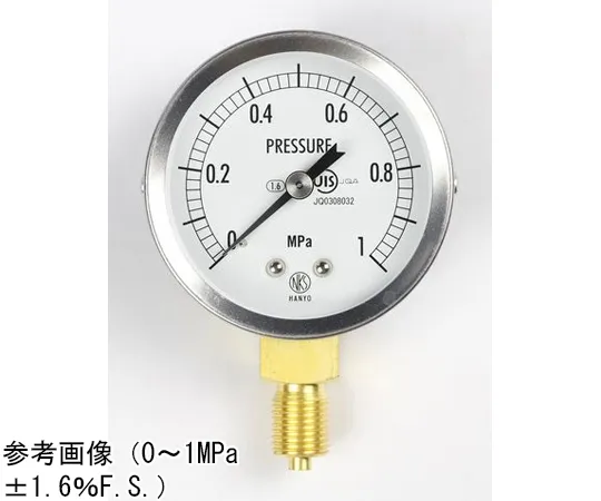 65-4319-44-20　General-Purpose Pressure Gauge (60Φ) Vertical A-Frame with 0.16 MPa Inspection Certificate　GS50-121