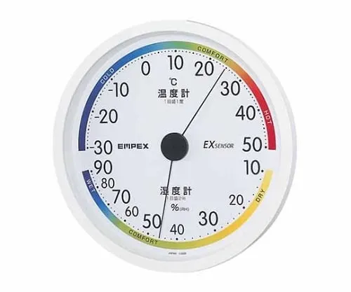 61-6865-50　温度湿度计162 x 29 mm300G (显示盒) 白色　TM-2331