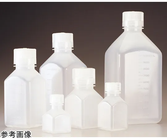 68-5628-10　Square Bottle with Scale 60 mL PPCO Bulk/Body/Cap Separately Packaged 1 Box (1000 Pieces)　312016-0060