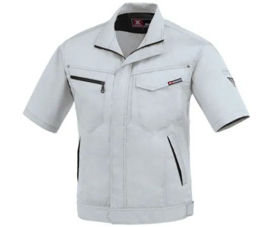 65-8371-41 Short Sleeve Blouson Silver Gray LL 1631-22-LL