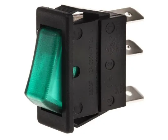 63-4753-26　Arcolectric Illuminated Single Pole Single Throw (SPST) ，Latching Rocker Switch Panel Mount　C5503ALNAK