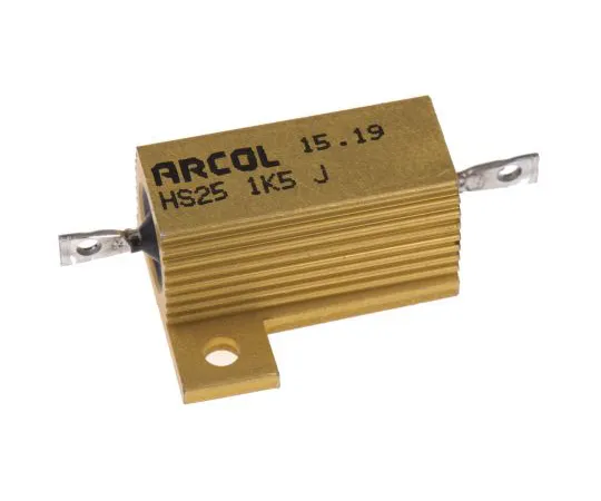 63-4746-46　ArcolHS25系列铝包轴丝壁板贴装电阻，1.5kΩ±5% 25W　HS25 1K5 J