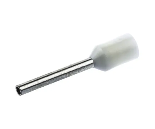 63-4759-72　RS PRO绝缘压紧靴带铁，长度12 mm,直径1.5 mm,线材尺寸0.75mm2,白色　311-7915