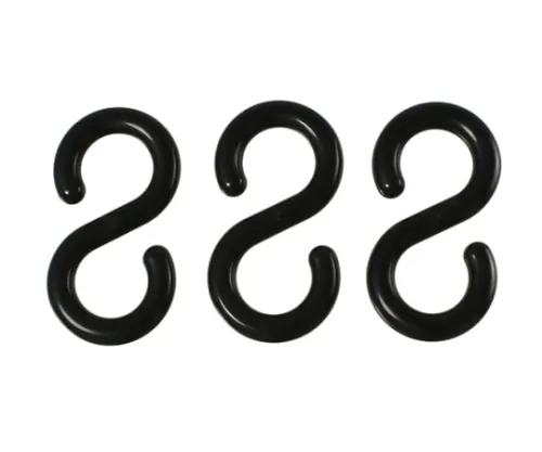 61-7420-24　［已停用］S形钩子黑色ABS树脂30毫米 (3件/包)　KSY-310