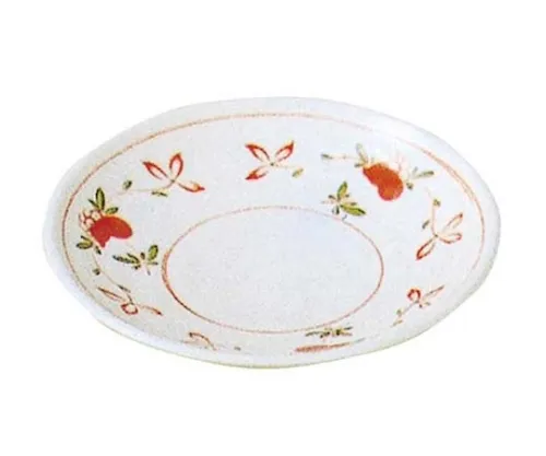 61-6834-40　Melamine Japanese Dishes Red Picture Plate AK-20A　2116700