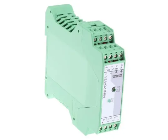 63-4839-03　菲尼克斯接触MINI24W隔离DC-DC转换器DIN轨道安装，电压在36→75 V直流，电压输出24 V直流　2866271