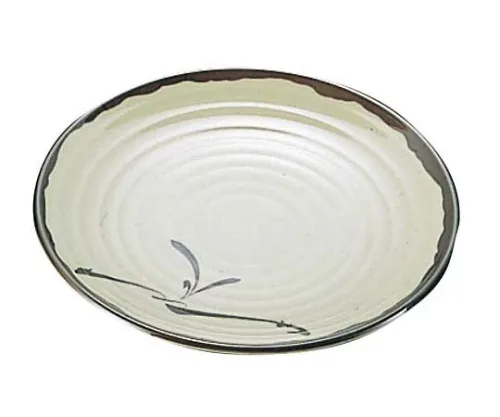 61-6834-22　Melamine Japanese Crockery Oribe Round Plate Large OB-12　2436500