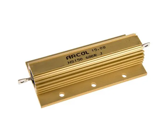 63-4758-90　ArcolHS150系列铝合金厚板轴向线材贴装电阻，680Ω±5% 150W　HS150 680R J