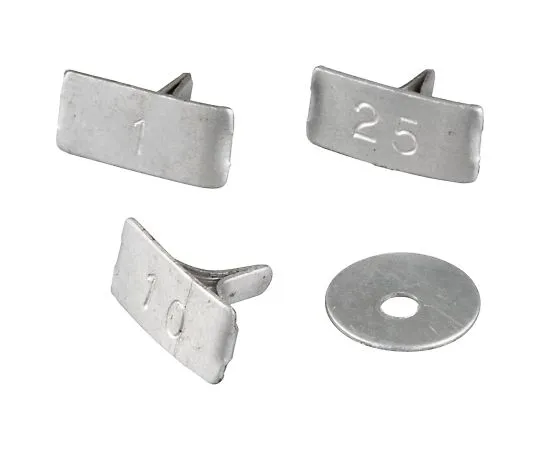 4-2039-01　［已停用］动物耳贴 (铝制) 100个　10806-296