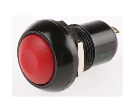 63-4834-23　APEM单杆单掷 (SPST) 锁定按钮开关，IP67, 12.9 (Dia。) mm,面板安装，24V直流　IPR1SAD6