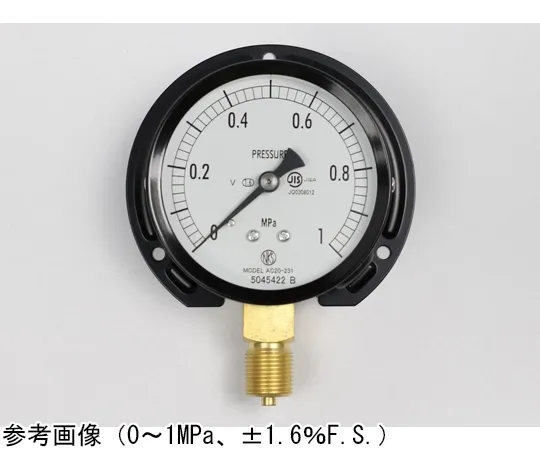 65-4279-16　Normal Pressure Gauge (Φ75) Vertical B Frame for Vibration Resistance 0.16 MPa　AC20-231