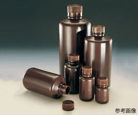 64-5228-79　Narrow Mouth Brown Lightweight Bottle (HDPE) 125 mL 1 Box (72 Pieces)　DS2085-0004