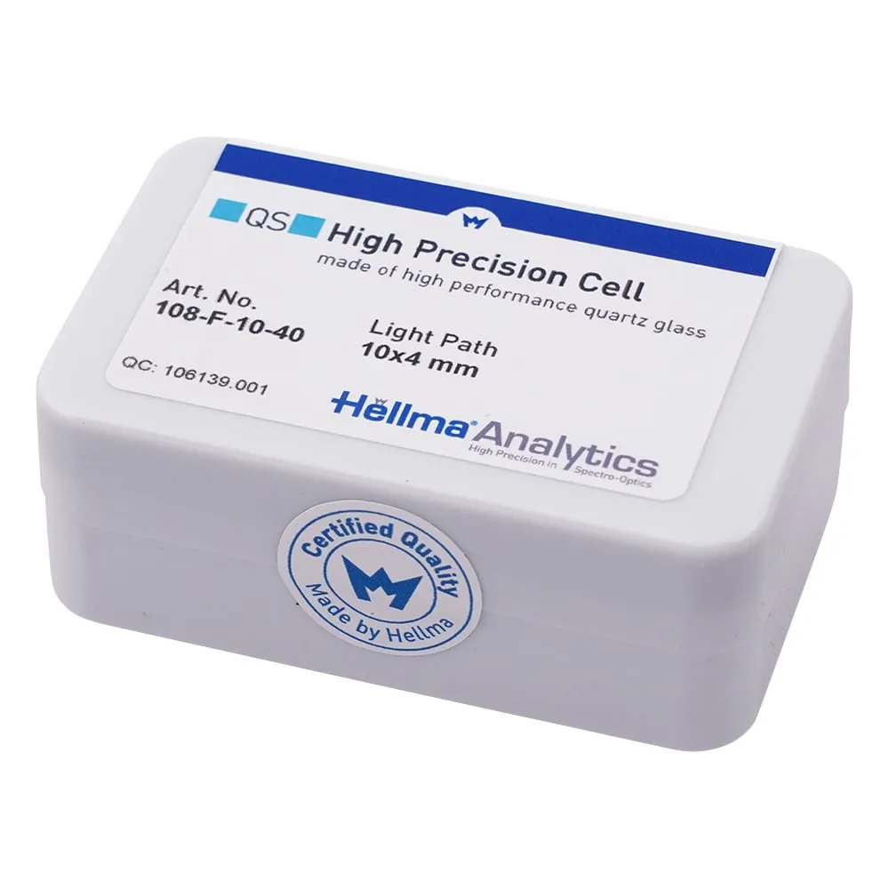 3-9530-02　Hellma (R) Quartz Cell Semi Micro Cell for Fluorescent (用于荧光)　108-F-10-40