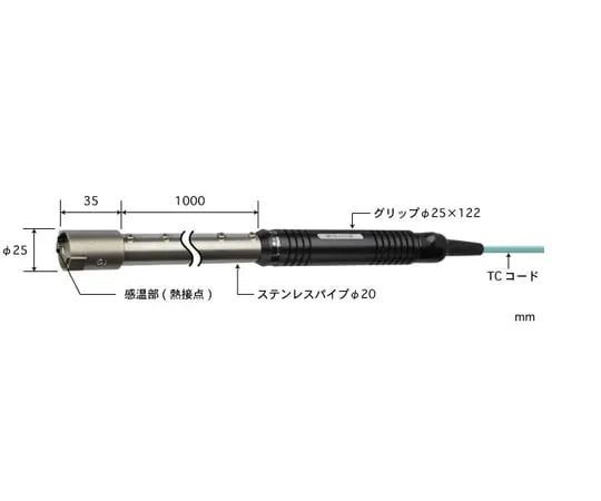 65-3528-89 Durable Type Temperature Sensor for High-Temperature Surfaces HHT Series -50~800°C Pipe Shape: Straight K Type HHT-41K-10-TC1-ASP
