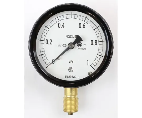 65-4296-76　Sealed Pressure Gauge (75Φ) Vertical A-Frame 1 MPa for Steam and Vibration Resistance　BC12-131
