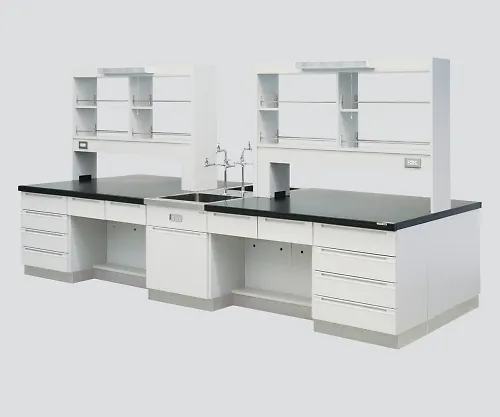 3-3766-02　［已停用］中央实验室工作台木制，桌面类型，面对面下沉，试剂架2400 x 1200 x 800/1870　SGON-2412