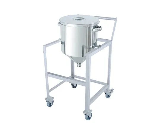 64-5068-84　Stainless Hopper Type Universal Container 35L with Stand (with handle and lid)　HT-ST-ASCC-36
