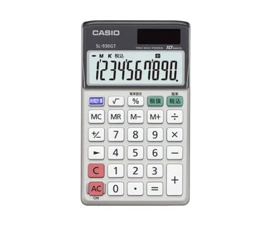 62-1061-91　CASIO计算器，符合促进  和其他实体采购环保产品和服务的法律笔记本类型10位　SL-930GT-N