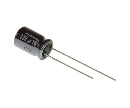 63-4845-60　尼希康220μF16V直流铝电解电容器，通过8孔 (Dia。)x 11.5mm+105°8 mm 3.5 mm　UPS1C221MPD