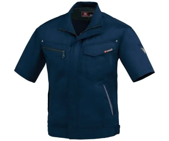 65-8371-29 Short Sleeve Blouson Deep Navy 3L 1631-19-3L