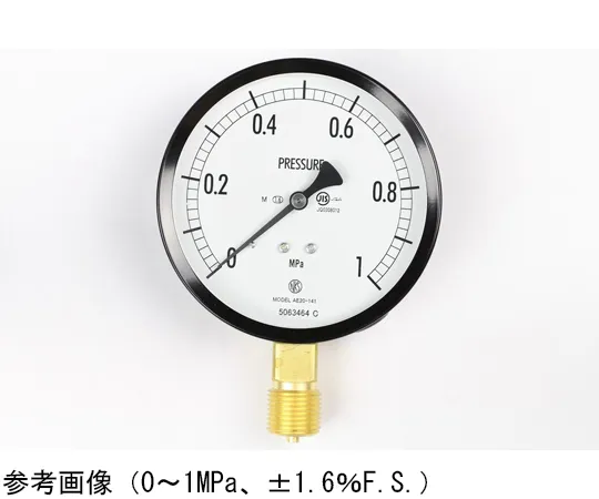 65-4285-02-20　Normal Pressure Gauge (Φ100) Vertical A Frame for Steam with 0.4 MPa Inspection Certificate　AE20-141