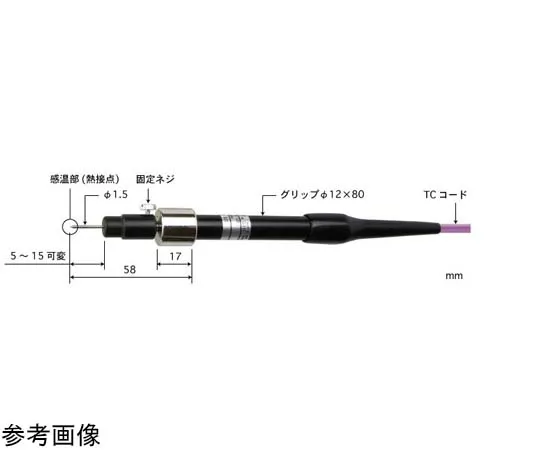 65-3535-93　［Out of stock］Prick Protective Tube Temperature Sensor Model 520 w/ISO documentation -200~300°C E Type　520E-TC1-ASP