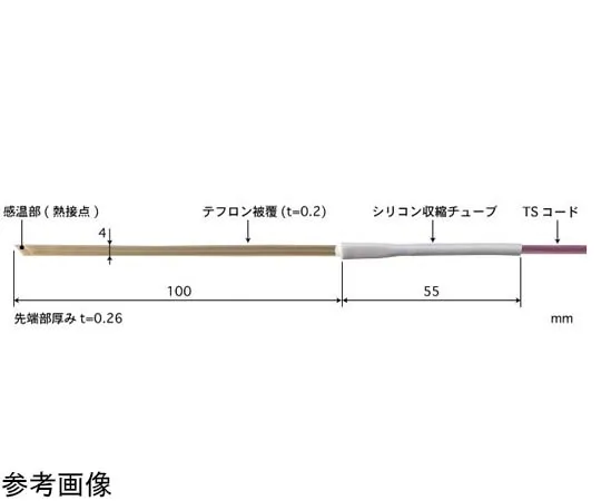 65-3530-85　Tape Type Multi-Purpose Temperature Sensor ST Series -50~210°C 8 sec, 100 mm E-Type　ST-12E-010-TS1-ANP