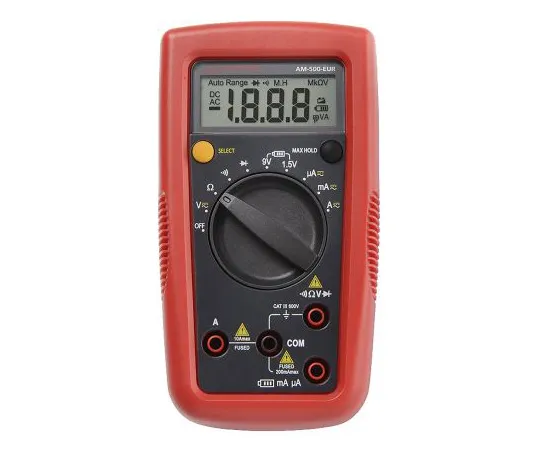 63-5109-11　［已停用］安珀AM-500手持式数字万用表，10A交流600V交流10A直流600V直流　AM-500-EUR