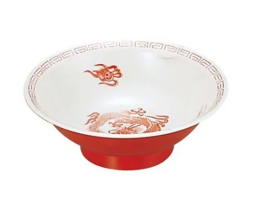 61-6836-10　Melamine Chinese Tableware Zuisho Chinese Donryu CA-10 Outer Red Inner White　2418510