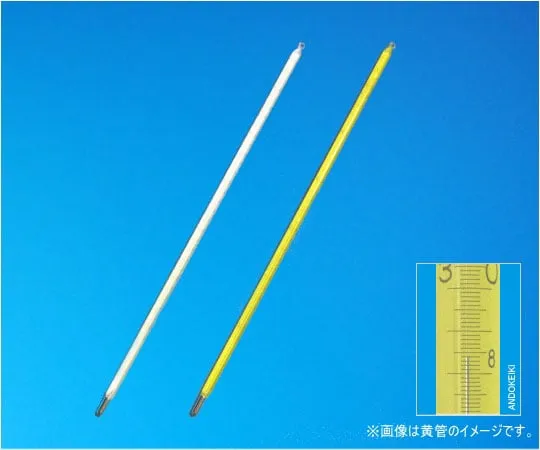 64-7656-97　水星精密杆体温度计0~100°C (0.5)　1-57-1