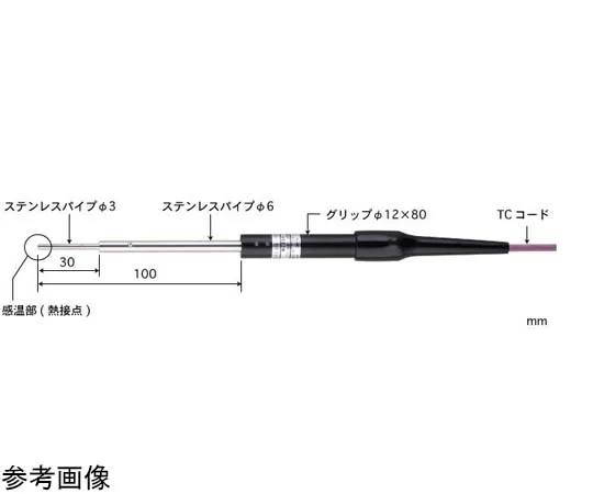 65-3528-20　Temperature Sensor for Micro Surface CS Series -50~400°C Type K 3φmm　CS-01K-010-1-TC1-ASP