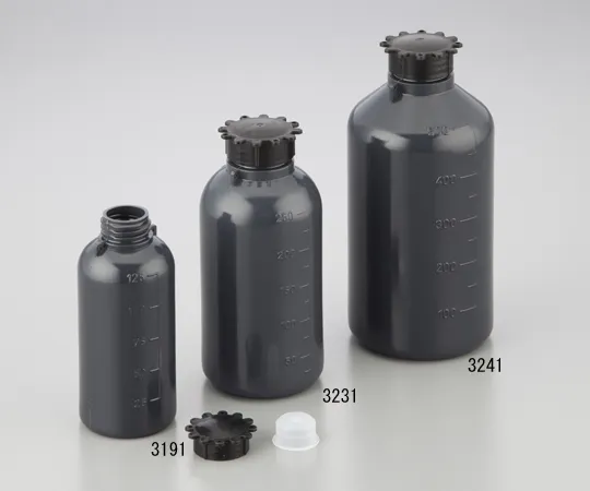 1-3232-04　［已停用］窄口瓶500mLPE,灰色　3241