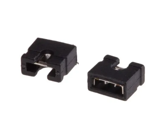 63-4746-14　RS Pro Shorting Link Female Straight Black Open Top 2 Way 1 Row 2.54 mm Pitch　251-8569