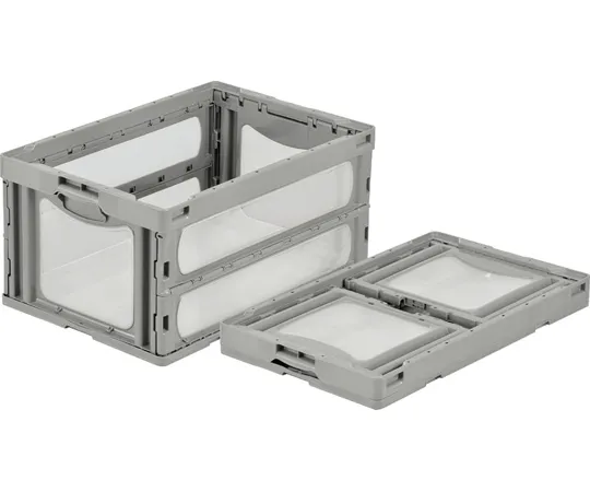 67-7113-24　Folding Container O-75B Light Gray/Transparent　55907000GL802TM