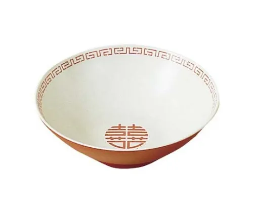 61-6836-11　Melamine Chinese Tableware Zuisho Chinese Rice Bowl Round Type CA-11 Outer Red Inner White　2418610