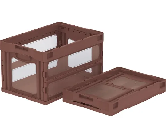 67-7113-15　Folding Container O-50B Brown/Transparent　55901000BR701TM