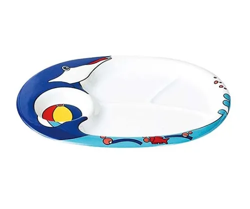 61-6836-80　Melamine Lunch Plate Dolphin L-1　2456000