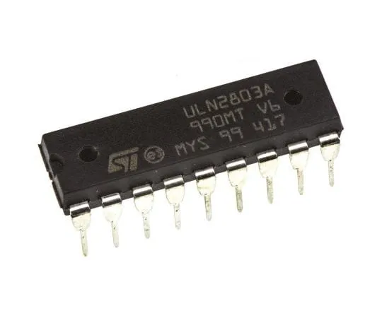 63-4712-18　意法半导体ULN2803A八端NPN Darlington对，500 mA 50 V HFE:1000,18针PDIP　ULN2803A