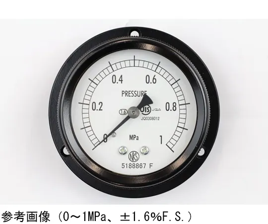 65-4293-90-20　Sealed Pressure Gauge (60Φ) Embedded D Frame (Mounting Hole) with 0.2 MPa with Inspection Certificate　BA15-271