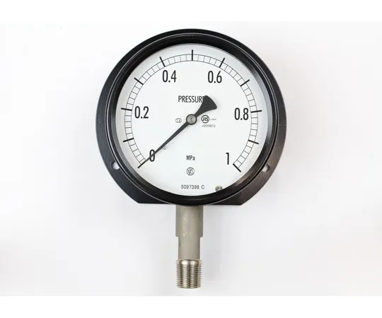 65-4302-31-20　Sealed Pressure Gauge (100Φ) Vertical B Frame 1 MPa with Inspection Certificate　BE10-283