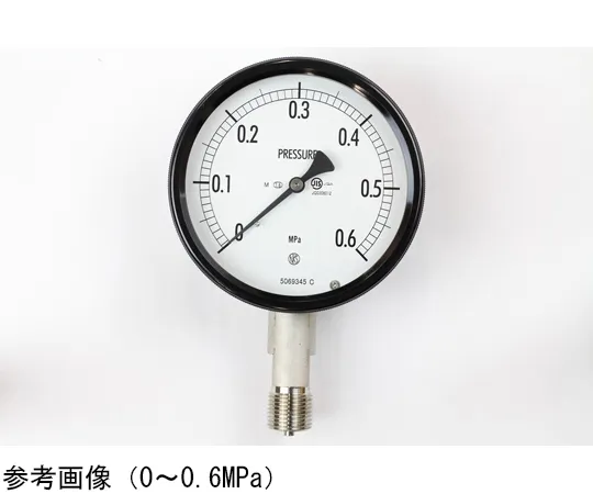 65-4304-26-20　Sealed Pressure Gauge (100Φ) Vertical A Frame for Steam with 0.6 MPa with Inspection Certificate　BE12-143