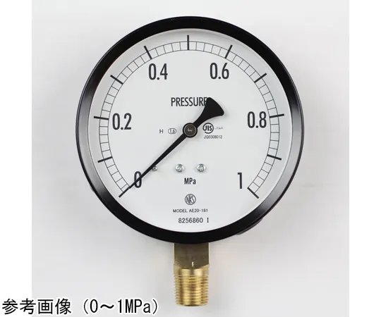 65-4286-06　Normal Pressure Gauge (Φ100) Vertical A Frame for Heat Resistance 0.6 MPa　AE20-181
