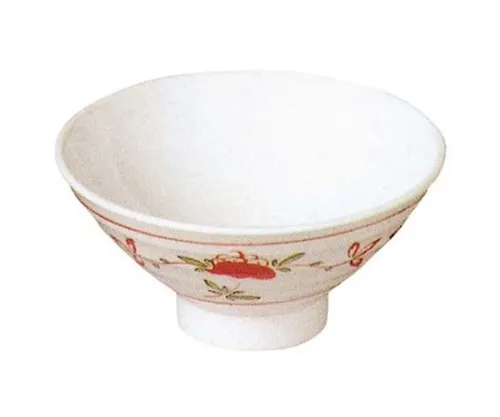 61-6834-30　Melamine Japanese Tableware Akae Rice Tea Bowl AK-4　2115700