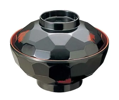 61-6843-08　Kikko soup Bowl No. 10 A Akebonouchi red meat melamine　3486800