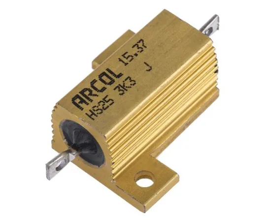 63-4746-47　ArcolHS25系列铝包轴丝壁板贴装电阻，3.3kΩ±5% 25W　HS25 3K3 J